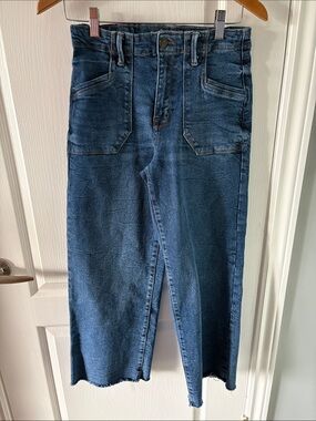 Kensie Indigo Wide-Leg Flare Denim Jeans